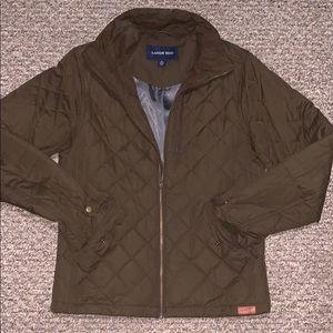 Lands’ End Quilted Army Green Primaloft Jacket